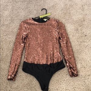 Gianni Bini Sequined Bodysuit